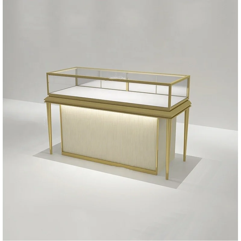 Customized. Retail Metal Jewelry Store Display Jewelry Showroom Glass Counter Modern Jewelry Showcase Design