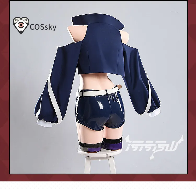 

In stock Azur Lane USS New Jersey Cosplay Costume Sexy Racing Suit Halloween Carnival Uniform Anime Coat Headwear prop Clothing