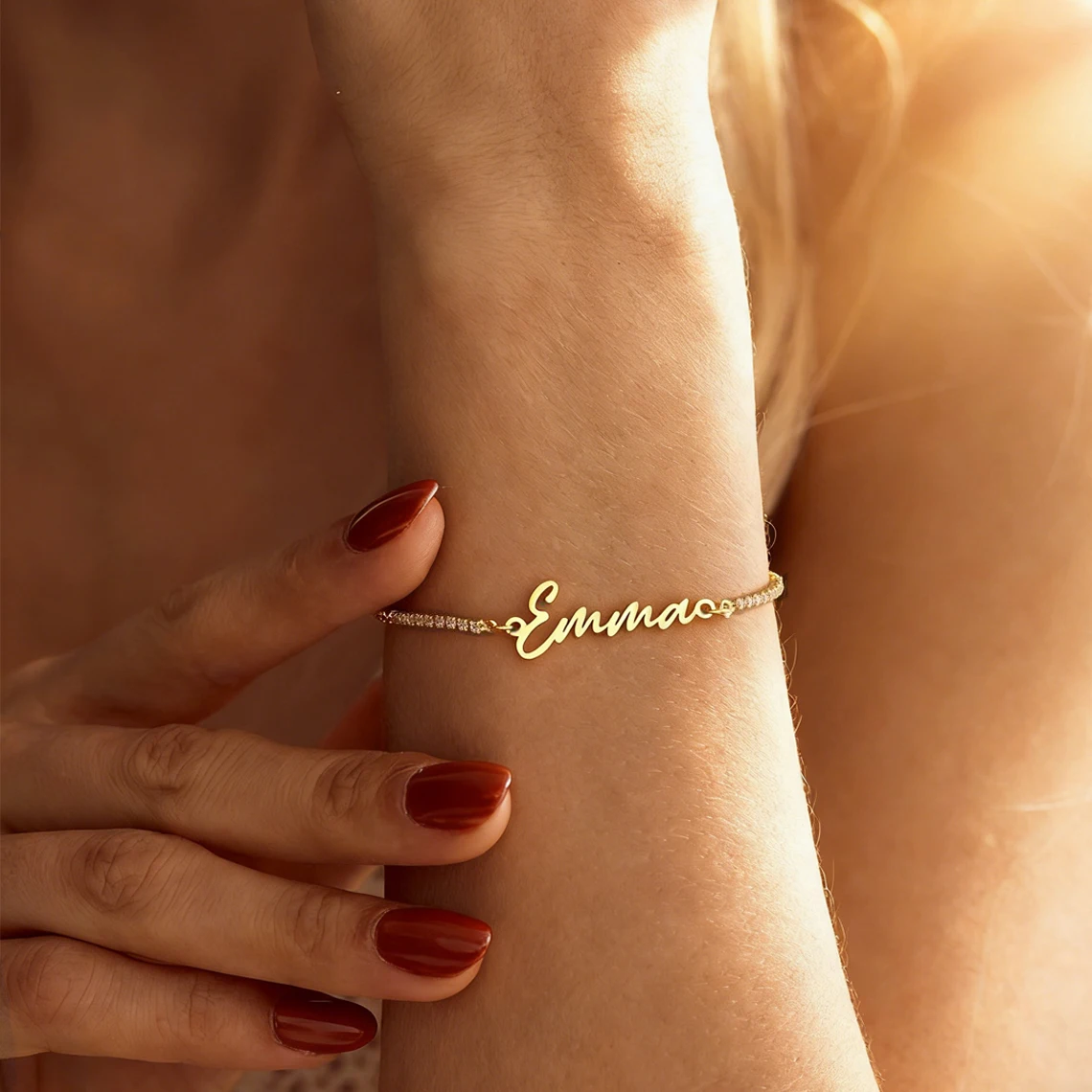 Gelang Rantai Zirkon Nama Kust - Bracelet Link Remover ulasan dan harga