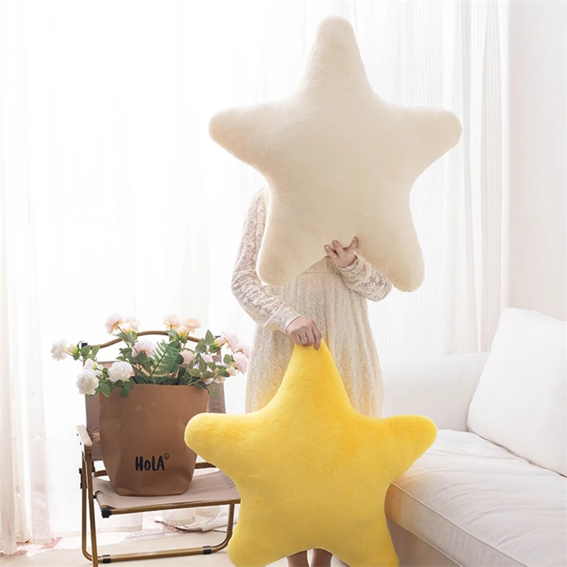 40CM Cute Butter Cheese Throw Pillow Plush Toy Dormitory Sleep Sofa Chair Cushion Pentagon Star Shape Child Birthday Gift