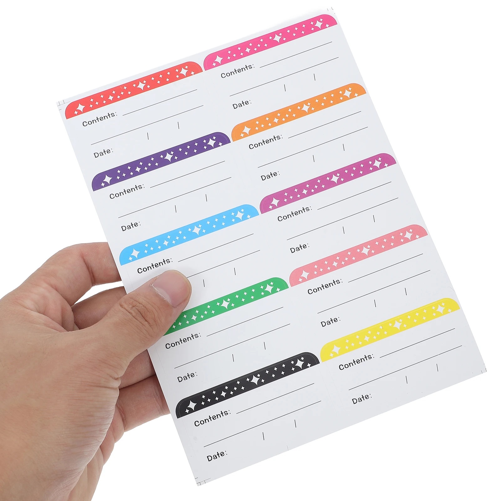 50 Sheets Food Labels for Freezer Storage Waterproof Writeable Stickers for Spice Jars Pantry Containers Kitchen Refrigerator