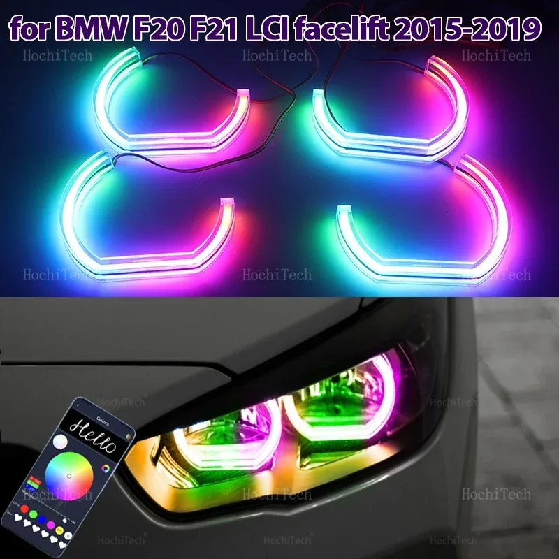 

Для BMW 1 серии F20 F21 faceelift 2015 2016 2017 2018 2019 Управление приложением с указателем поворота Динамическая светодиодная кольцевая лампа «ангельские глазки» DRL