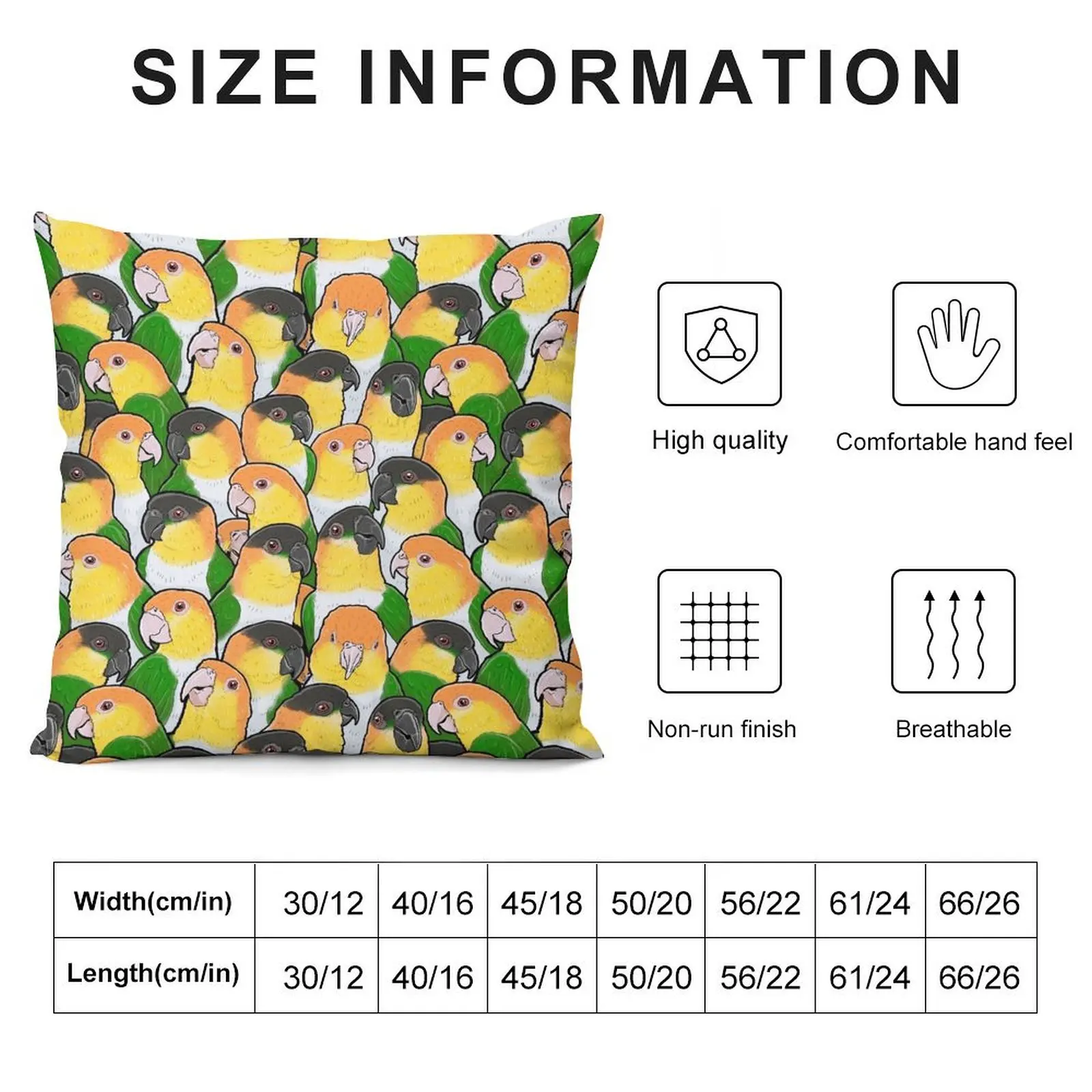 Caique Parrots Throw Pillow Cushions For Children Sofa Cushions Cover Sofa Decorative Covers pillow