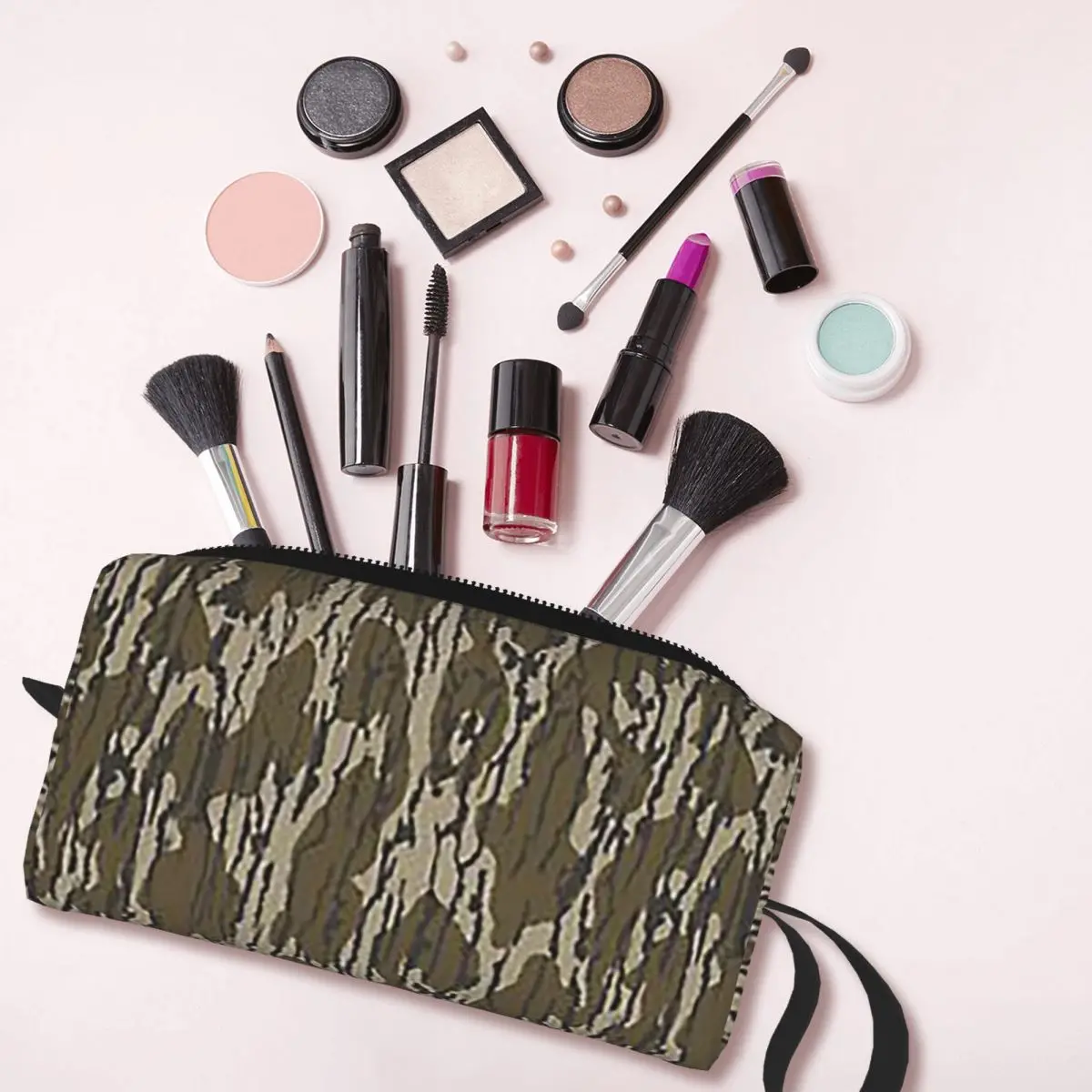 Everything Bottom Lands Camo Makeup Bag Cosmetic Organizer Toiletry Cosmetic Bag for Women Beauty Travel Pencil Case