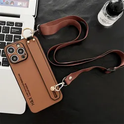 Luxury Litchi Leather Wrist Strap Stand Phone Cases For Samsung Galaxy A34 A54 A24 A73 A13 A55 A35 S23 S22 Plus A53 5G A52 Cover