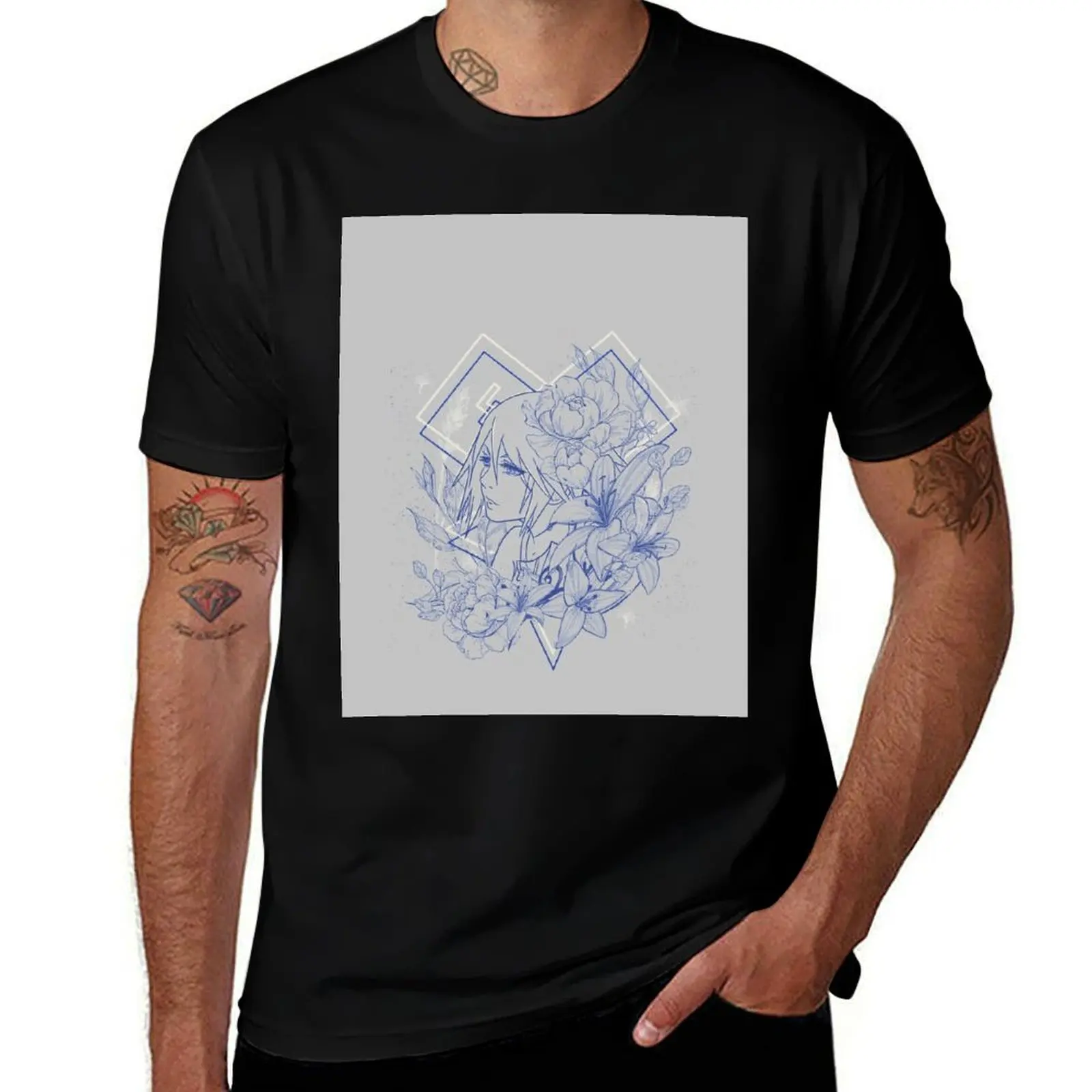 

Blossom - Aqua T-Shirt t shirts for man graphic funny t shirt men 100% cotton luxury brand t shirts designer T-shirt
