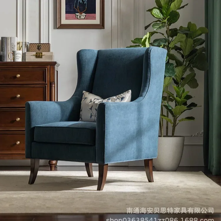 light luxury small apartment leisure tiger chair simple balcony single fabric sofa designer high back chair all-inclusive