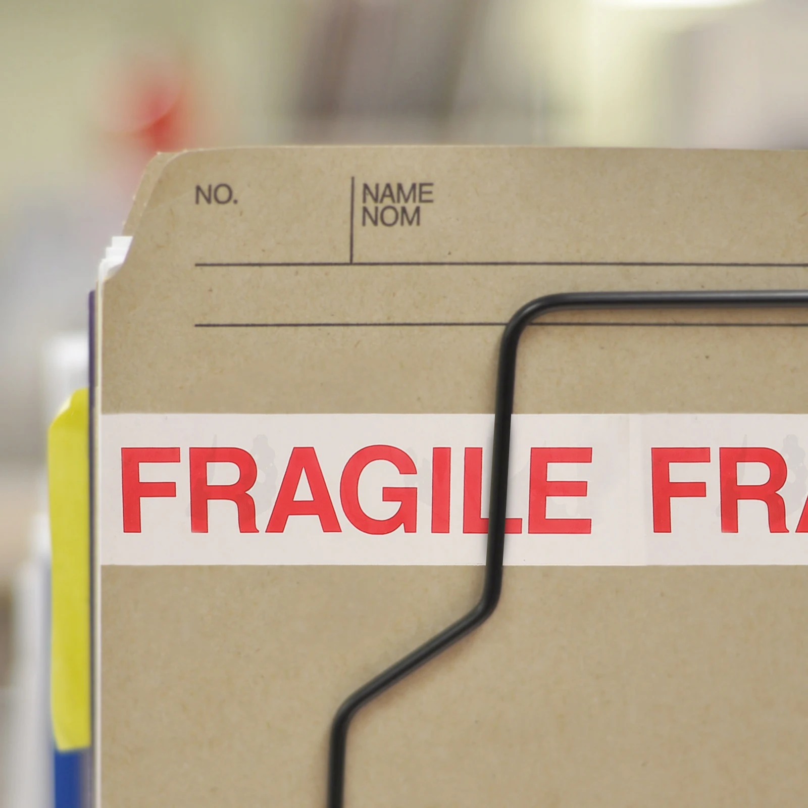 

3 Rolls Warning Tape Fragile Stickers Caution Goods Moving Shipping Labels for Glass Office