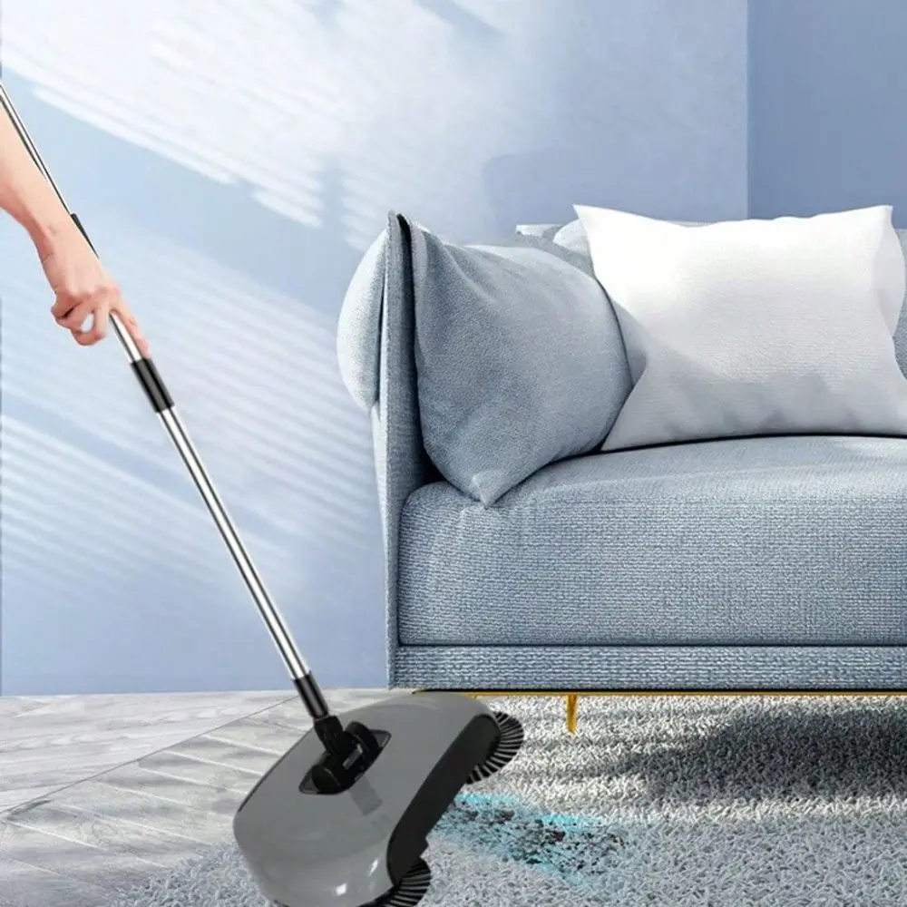 

Push Broom Carpet Sweeper Manual Push Floor Sweeper Brooms And Dust Trays Lazy Vacuum Mop Manual Sweeper And Pan Rotary Househo