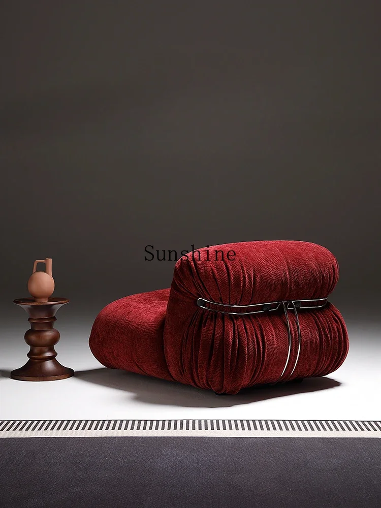 Large and small apartment steel tooth single chair art creative leisure sofa chair fabric  FT