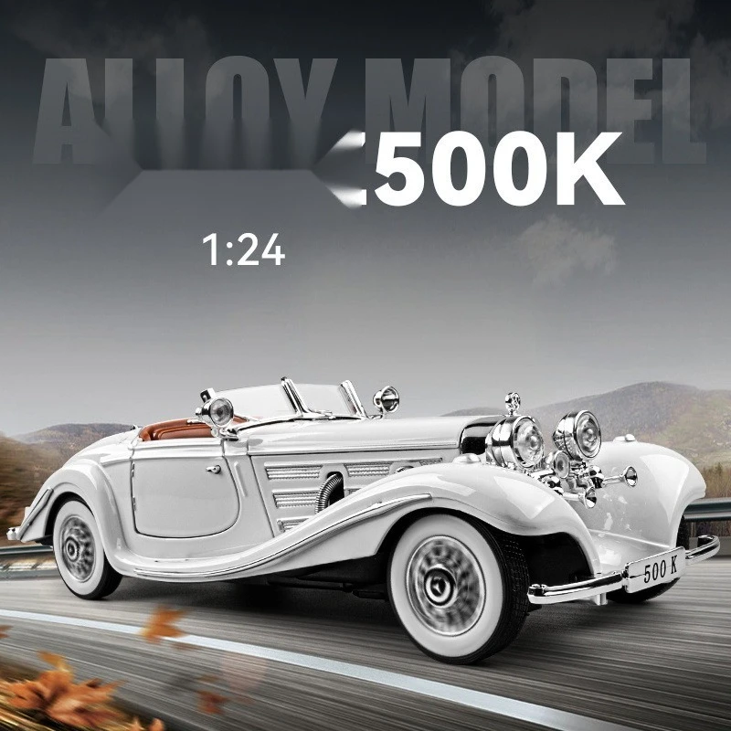 1:24 500K سيارة عتيقة لعبة مجسمة Diecasts سبيكة الرياضة سيارات لعب مع الصوت والضوء التراجع المركبات لهدايا الأطفال