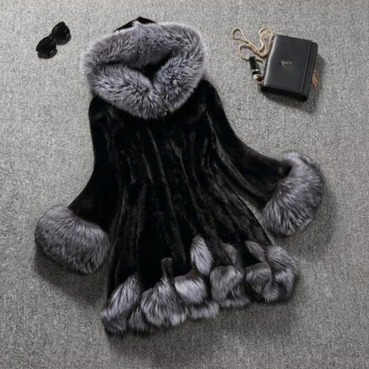 

Европейско-американские новые модные женские цветные кодированные элегантные повседневные модные простые базовые повседневные пальто из искусственного меха с капюшоном женская одежда