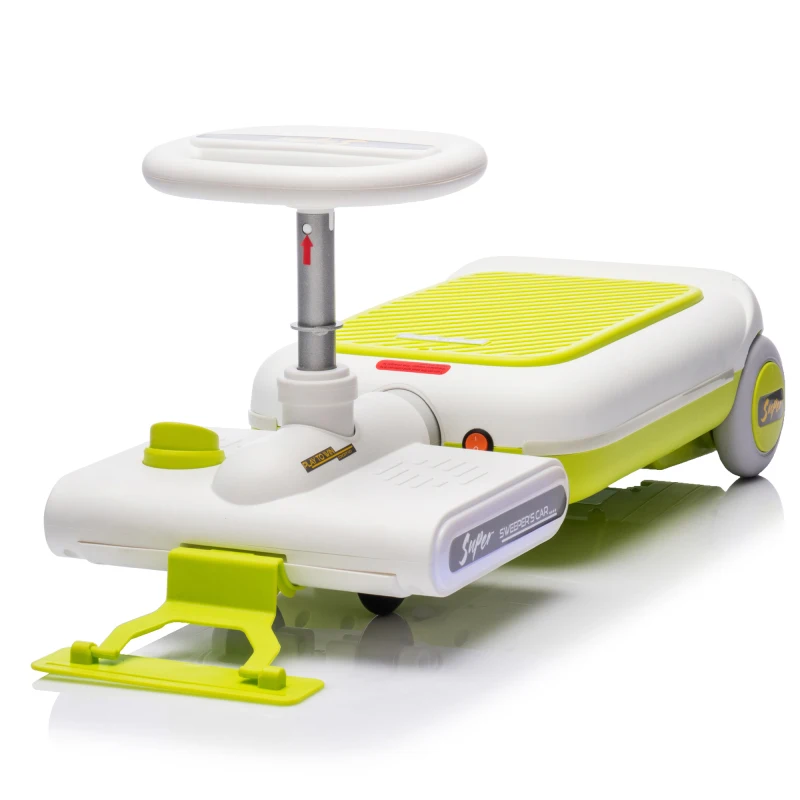 12V Cleaning Go Kart For Kids 55W Motor Front With Mop Cleaning Length Can Extended By 6cm Built In Music And Lighting Functions