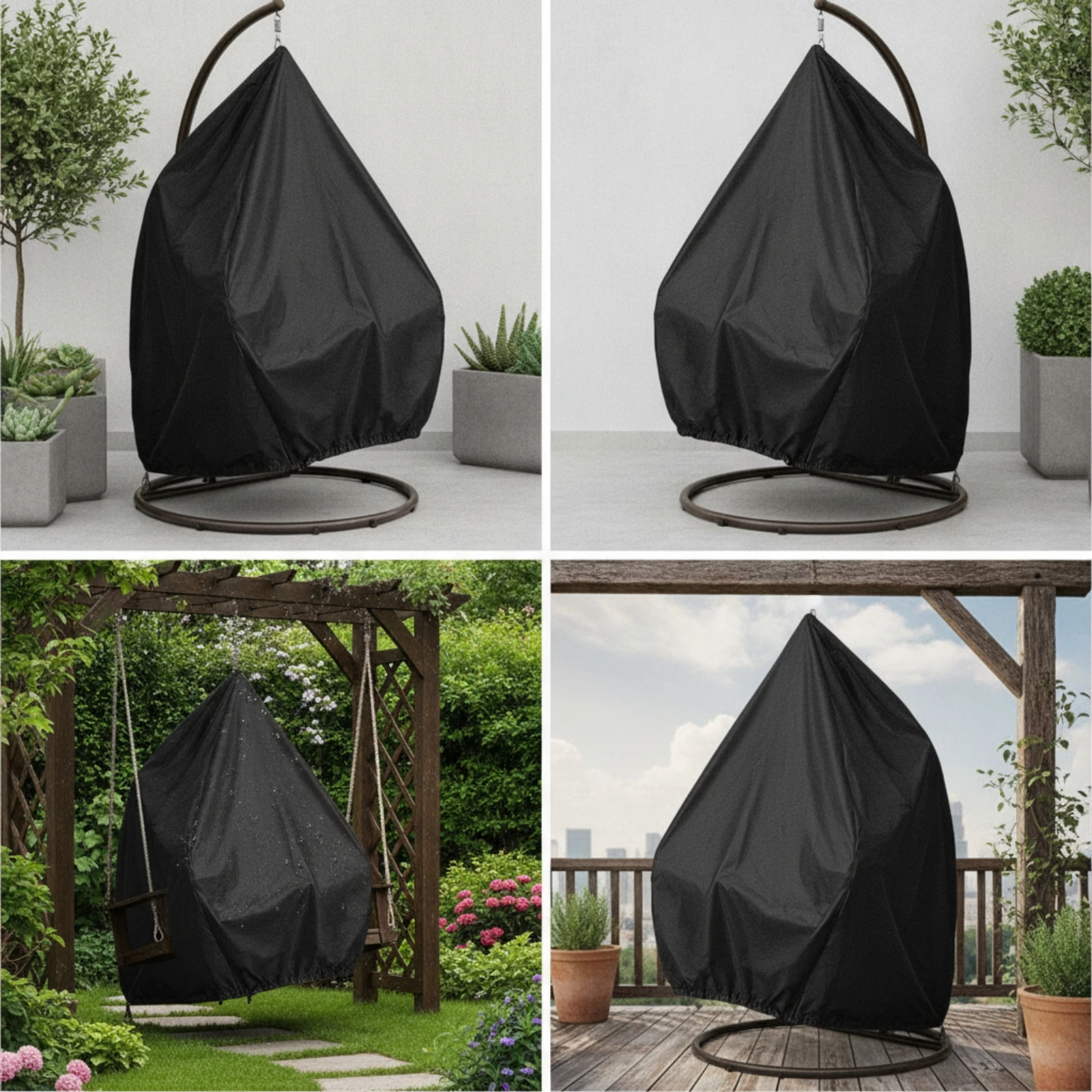 Funda Para Silla Colgante Tipo Huevo, Resistente A La Intemperie, Con Cierre, Para Patio Y Jardín — -45%, 24.01€ Coupon, from 28.19€ – 45% descuento – €28.19