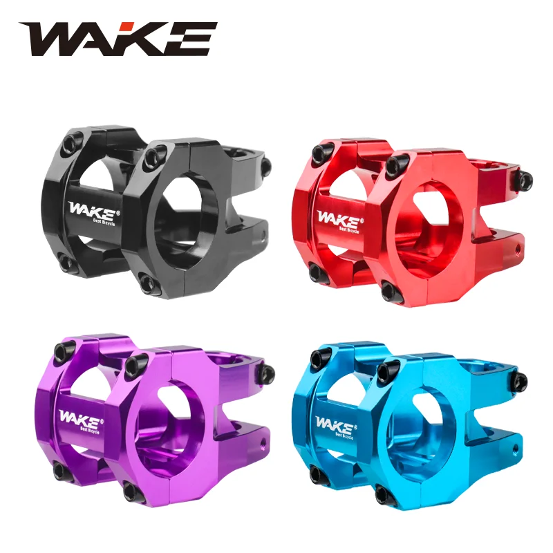 Wake MTB Handlebar Power Bike Stem Aluminum Alloy Ultralight High-strength Short 35/45mm Bicycle Accessories for BMX Cycling