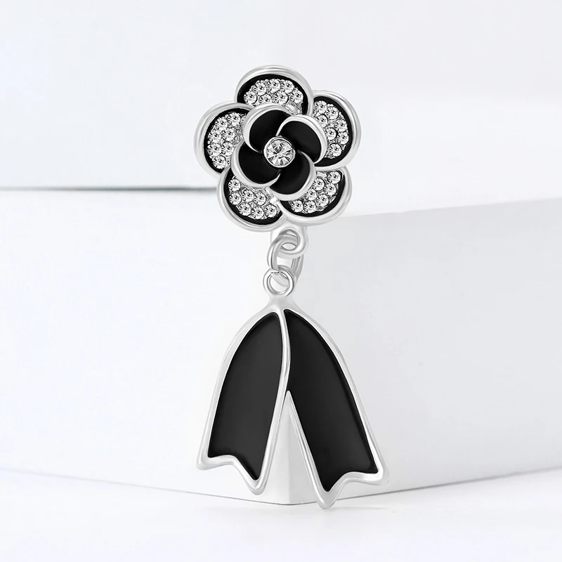 المرأة جنازة التذكاري بروش كاميليا بروش النشاط حفلة على ظهره اكسسوارات الملابس الزخرفية