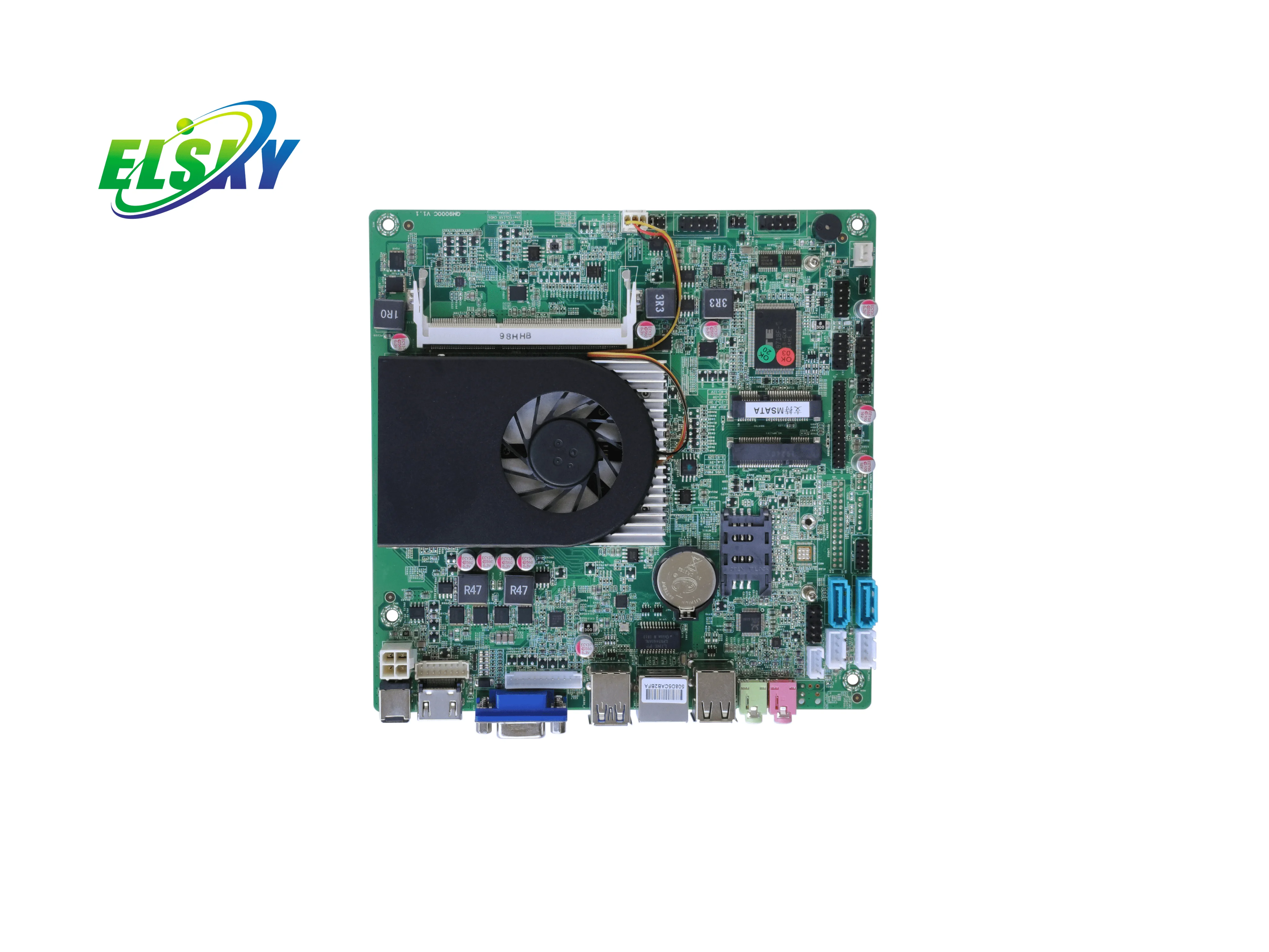 ELSKY Industrial Mini ITX Motherboard QM9400E QM9500E  Haswell/Broadwell 4K Display SATA Single 2*USB3.0 5*USB2.0 8GB DDR3
