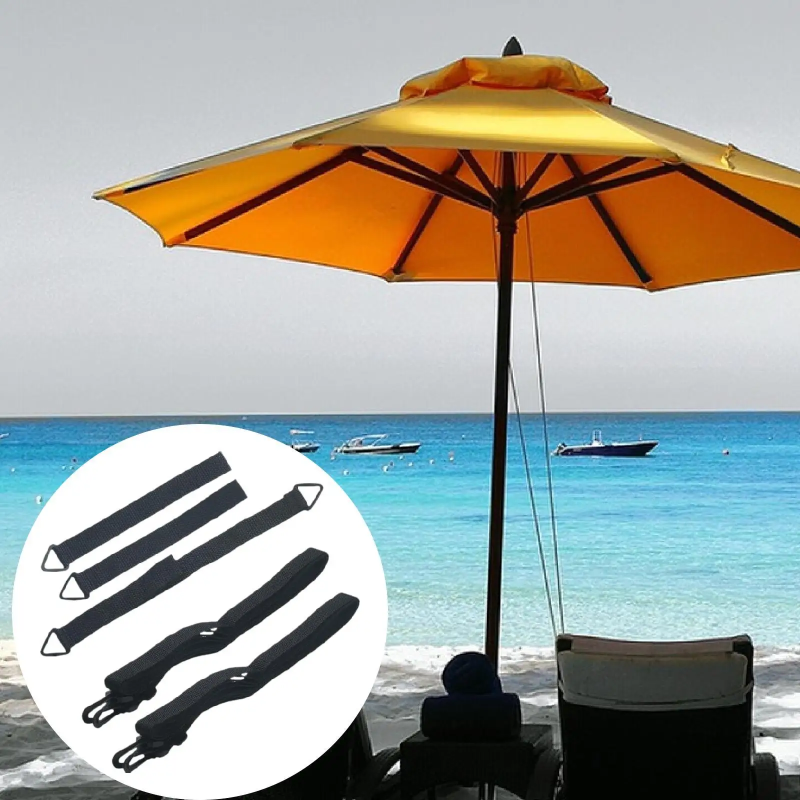 Polyester Fixed Straps for Patio Umbrellas Adjustable Windproof Band Stabilizer for Garden Outdoor Sunshade Cantilever Accessory