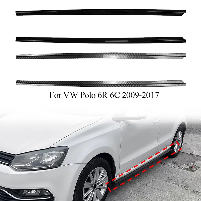 سيارة الجانب التنانير تمديد لشركة فولكس فاجن فولكس فاجن بولو MK5 6R 6C 2009-2017 سيارة الخائن الناشر الجناح شفة ممتصة للصدمات الجانب تنورة