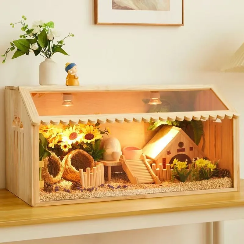 Pet feeding box landscaping full set of chick brooding incubator chicken cage household Luding chicken cage