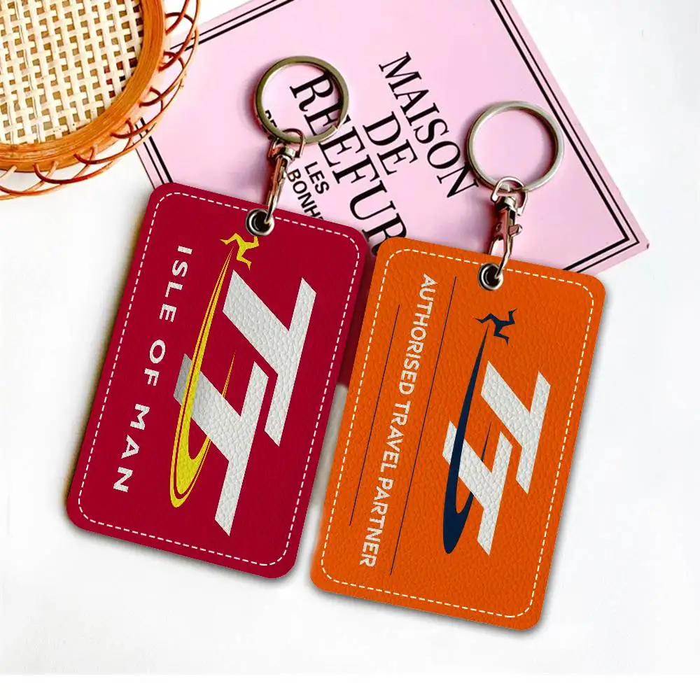 

I-Isle O-Of M-Man TT Card Holder Suitable for Bank Business Work Card Holder Credit ID Card Badge Bag Holder Keychain