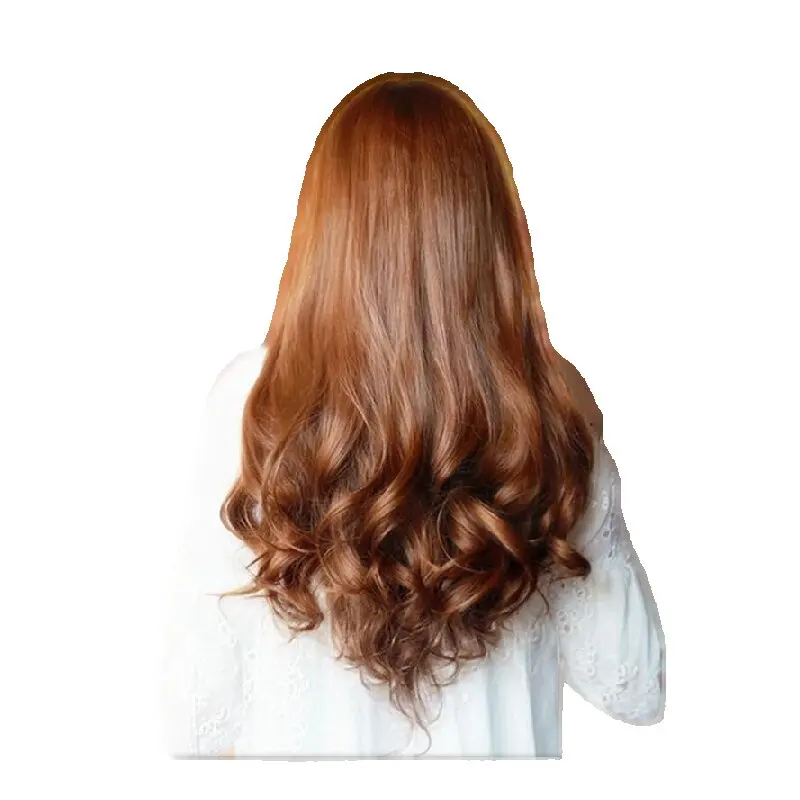 

Black Wig Fei-Show Synthetic Heat Resistant Fiber Carnival Perruque Long Wavy Middle Part Line Hair Female Salon Hairpiece