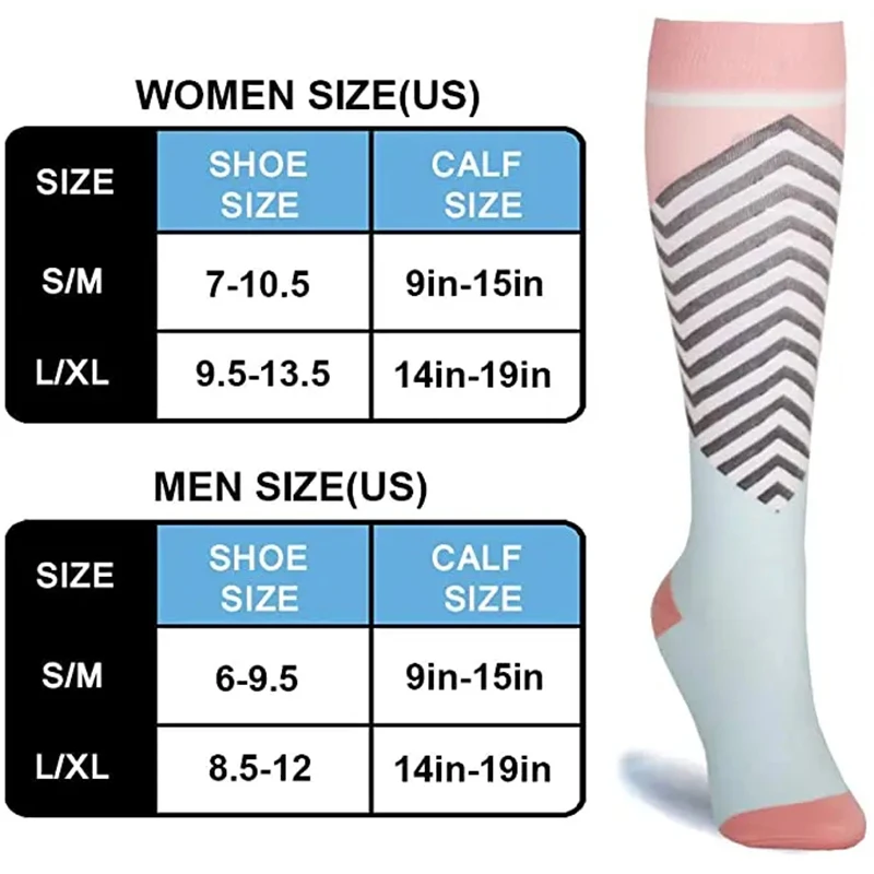 Compression Socks Men Women Running Cycling Basketball Football Medical 20-30mmgh Varicose Veins Socks Pregnancy Swelling Nurse