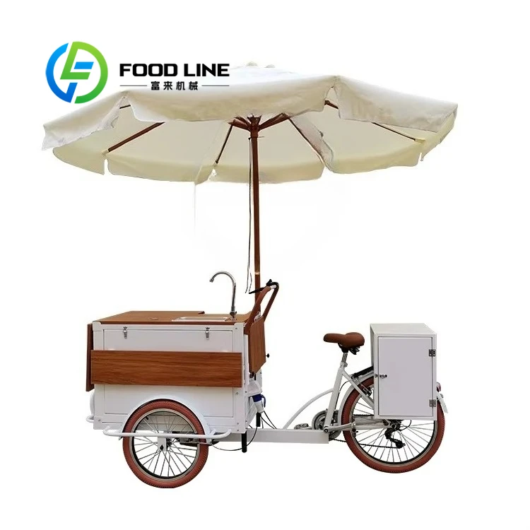 

Cute Mini Ice Cream Trolley Outdoor Mobile Food Cart Simple Operation Ideal For Holiday Events Party And Street Retail Service
