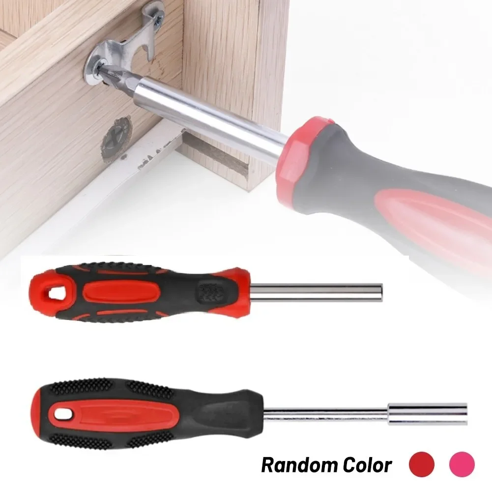 1/4 Inch 6.35mm Head Screwdriver Handle Hex Drive Red Magnetic Bit Holder Screwdriver Spinner Handle Bit-Holder Ratchet Socket