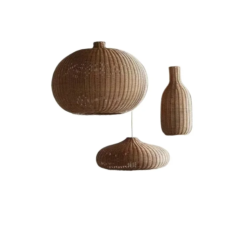 

Japanese-style wabi-sabi wind rattan wine chandelier, tea room Zen Chinese-style homestay restaurant living room stairs