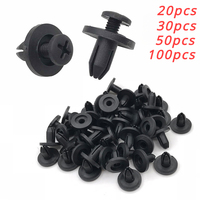 20/30/50/100pcs 6mm Auto Bumper Fastener Clip Hole Rivet Retainer Push Engine Cover Car Door Bumper Cover Fasteners for Honda
