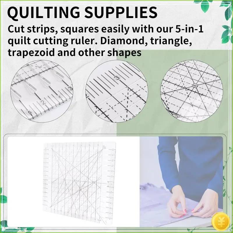 Sewing Ruler Fabric Cutting Ruler Quilting Supplies Tools Sewing Supplies Fabric Cutter Patchwork Template DIY
