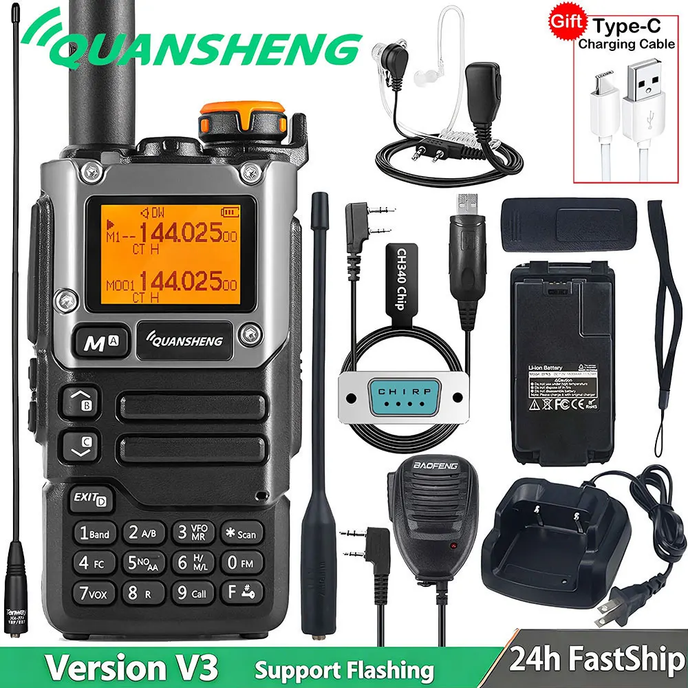 �y�Z�[�����zQuansheng UV K5 (8) �g�����V�[�o�[ AM FM �o�������� �R�~���e�[�o�[ �X�e�[�V���� �n�� ���C�����X�Z�b�g ��������M�@ Quansheng UV-K6