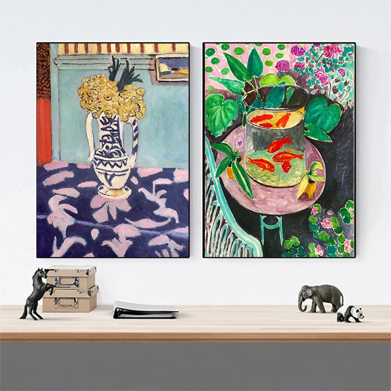 Landscape At Collioure/Open Window/Goldfish Henri Matisse Fauvism Poster Canvas Painting Abstract Wall Art Picture Home Decor