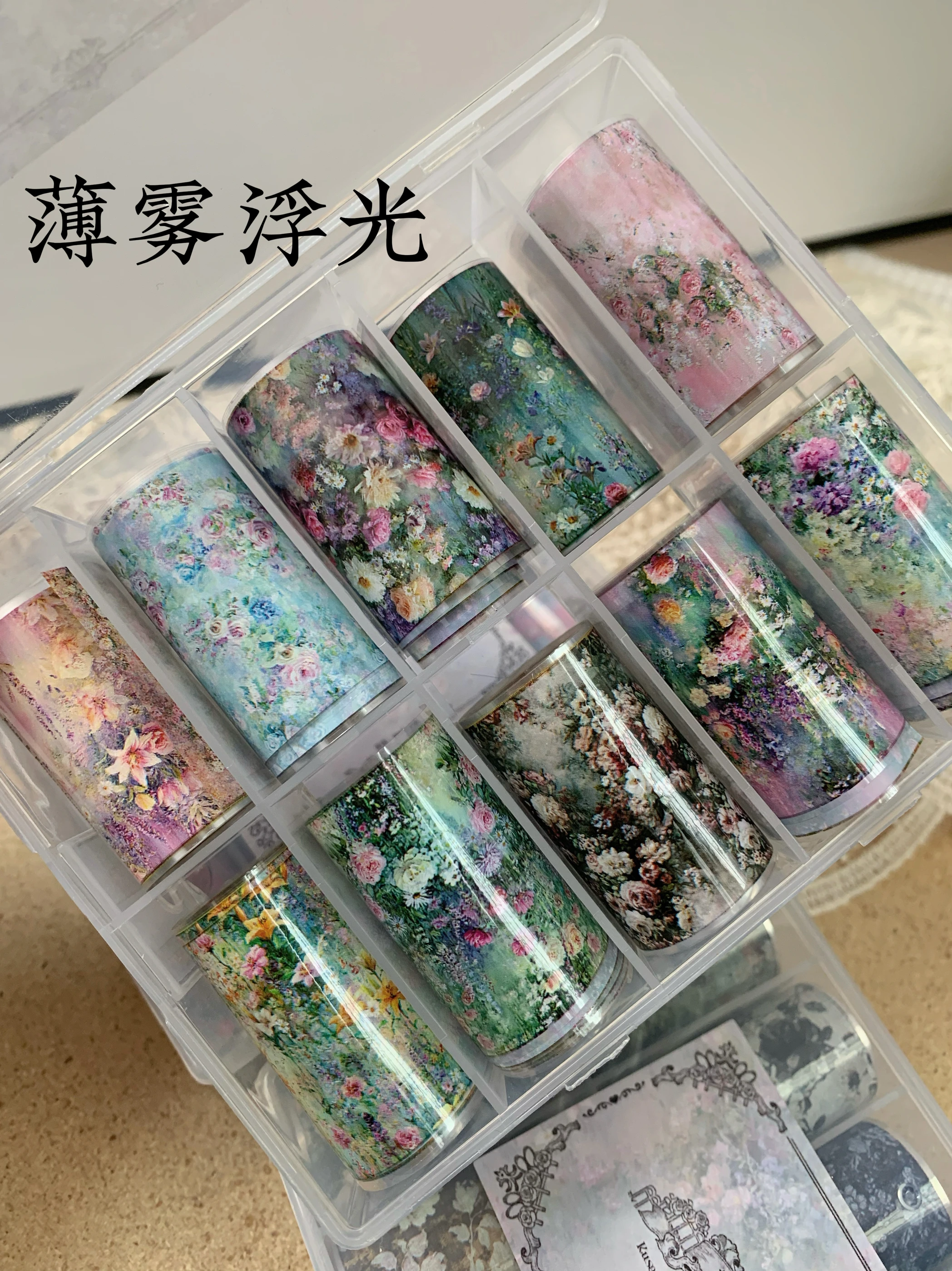 ملصقات نقل مانيكير جرافيتي مرسومة يدويًا، رقائق الأظافر (تحتاج إلى مطابقة مع غراء النقل) #4