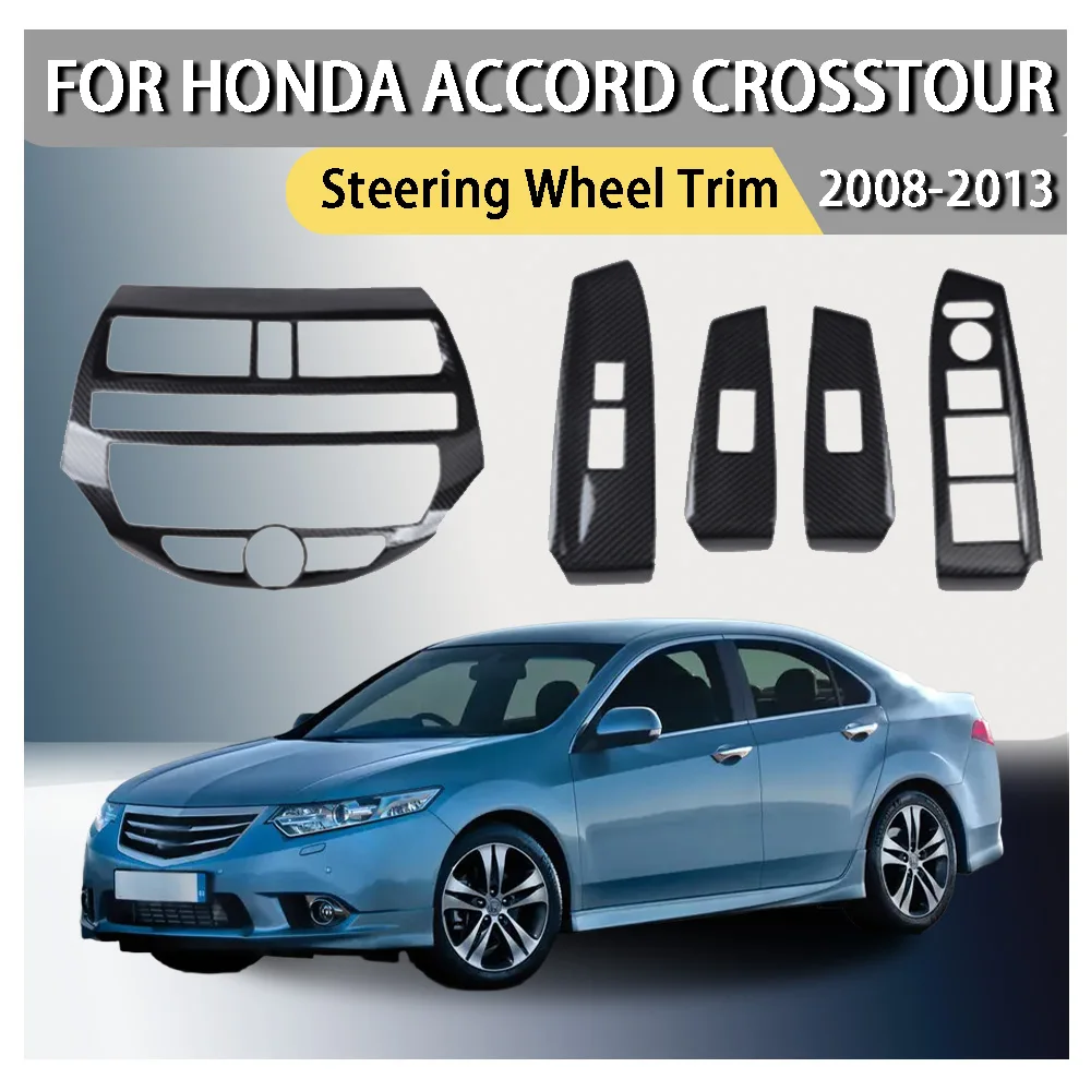 

Car Decoration Steering Wheel Trim For Honda Accord Crosstour 2008 2009 2010 2011 2012 2013 Carbon Fiber Car Styling