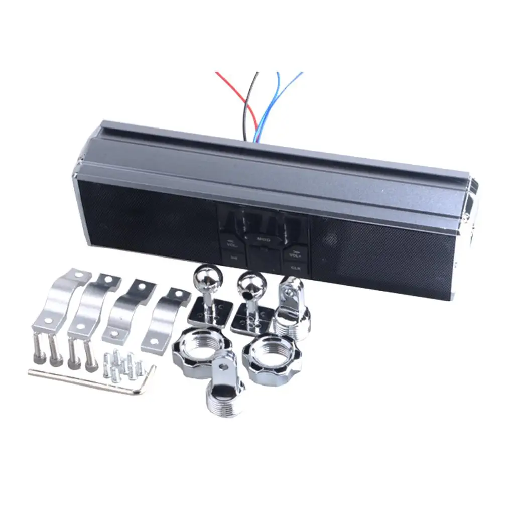 Waterproof Motorcycle Audio Sound System Anti Theft FM Stereo Speakers USB MP3 Bluetooth APP Control for Motorbike