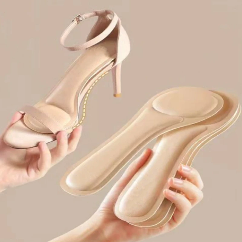 1 Pair Sandals Heels Shoes Insoles Sweat Absorbing Anti Slip Non Slip Shoe Pads Soft Shock Absorption Pain Resistant Insole
