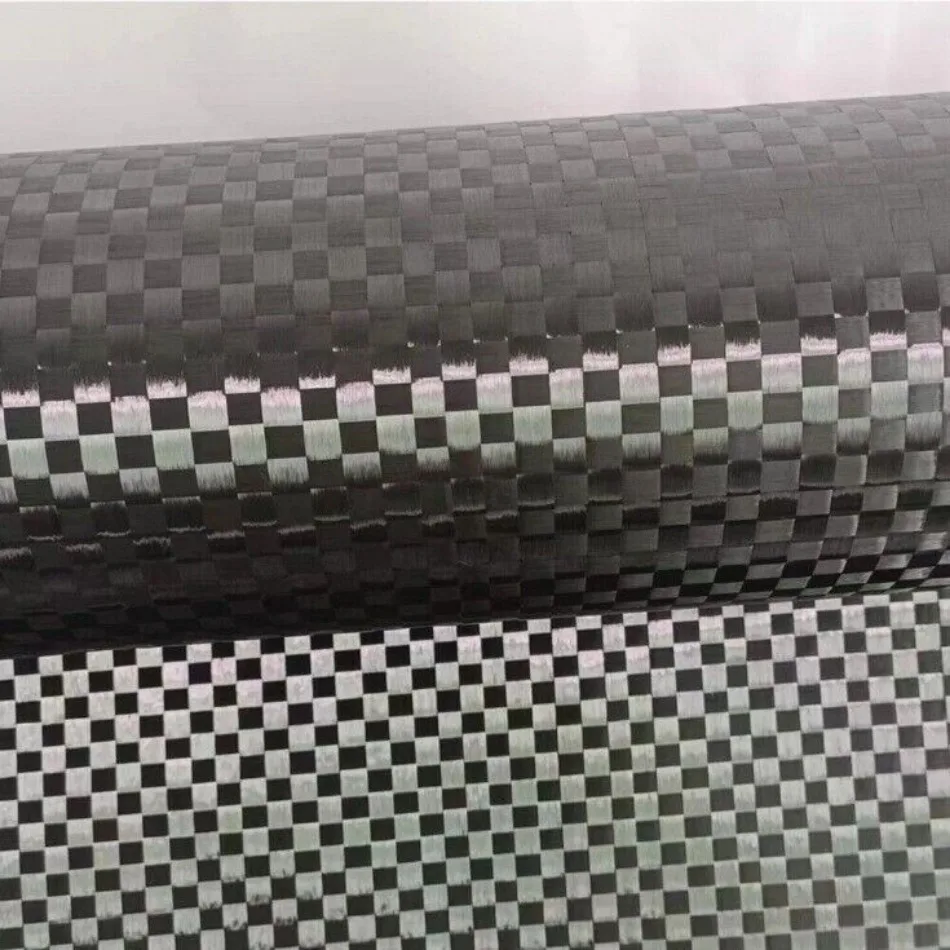 12K 200g Spread Tow Plain Weave 8*8mm Carbon Fibre Fabric 50cm x 100cm-Roll Pack