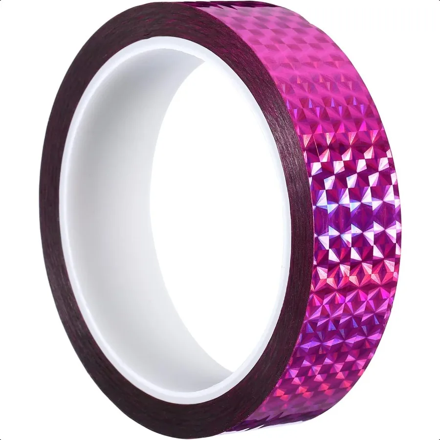 

Prism Tape 1 Inch x 55 Yards Holographic Metalized Reflective Adhesive for Detailing Accent Wall Decor Art Rose