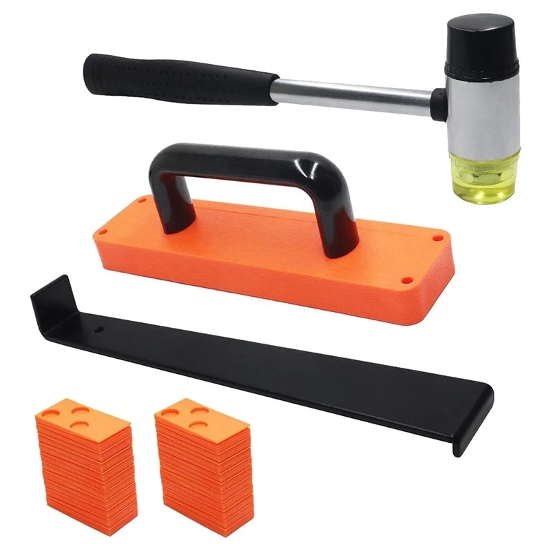 AB42-43PC Laminate Wood Flooring Installation Kit With 40 Floor Spacers, Tapping Block & Mallet
