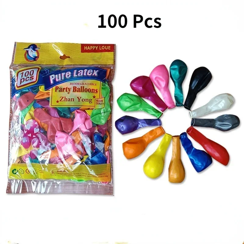 100 sztuk/opakowanie Mieszane Kolory Perłowe Grube Balony Imprezowe Ślubne Dekoracje Lateksowe Balony Zabawki