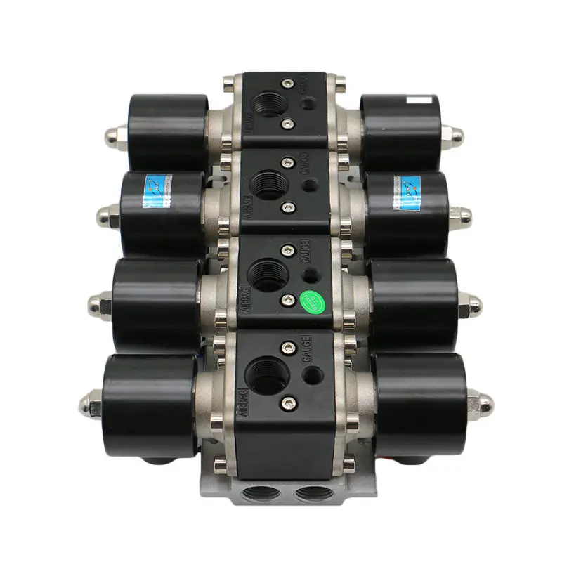 Large flow, high pressure, air suspension distribution valve group, solenoid valve group