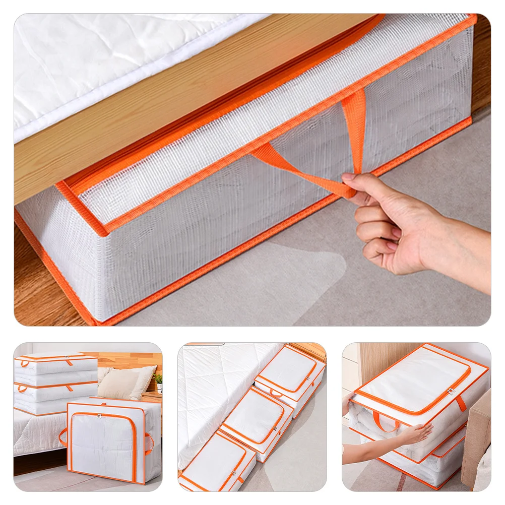 

Large Capacity Zipper Quilt Bag Blanket Storage Organizer Lightweight Reusable Travel Moving Bag for Quilt