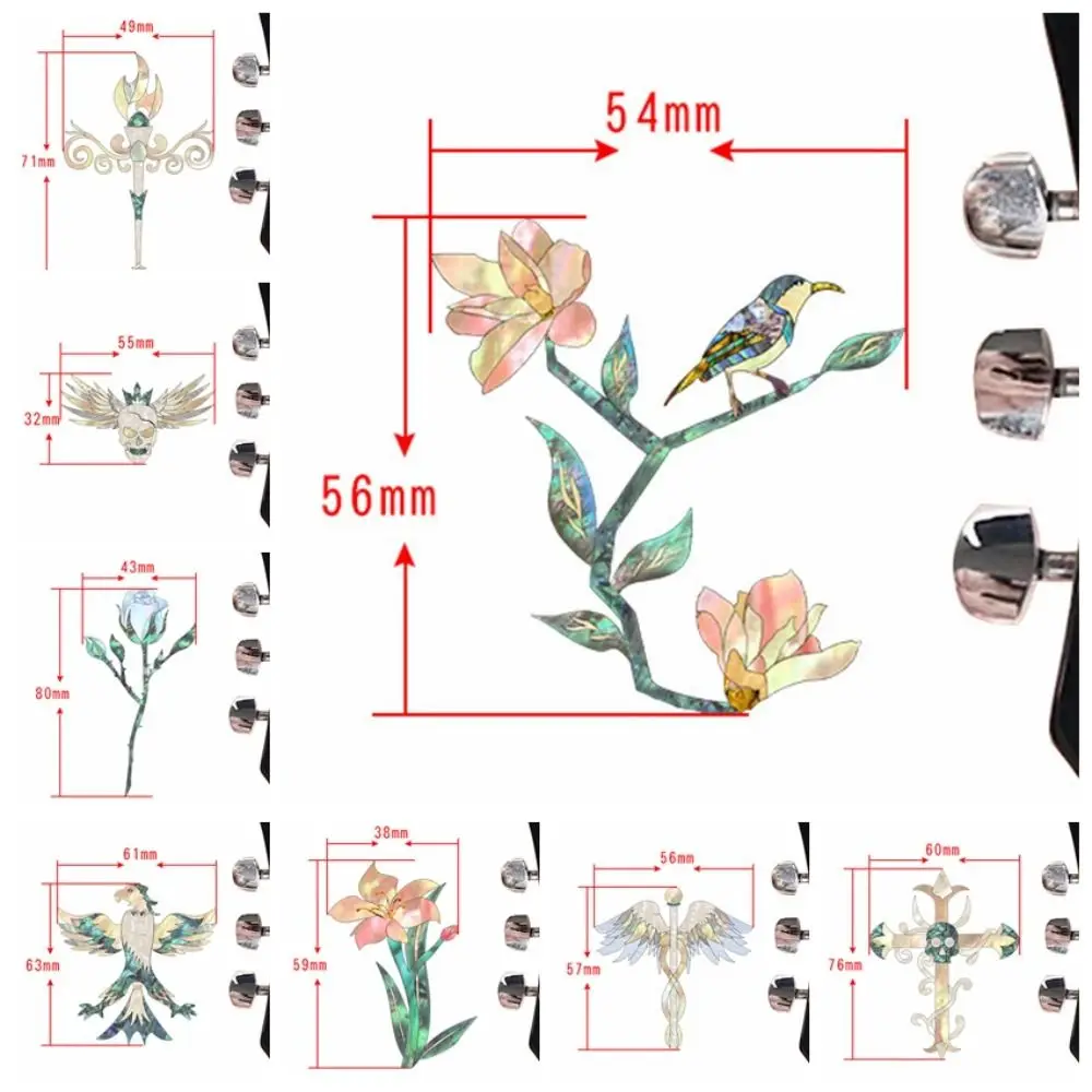 Novelty Guitar Head Sticker DIY Personalise Guitar Panel Sticker Inlay Sticker PVC Guitar Headstock Decal Electric Guitar