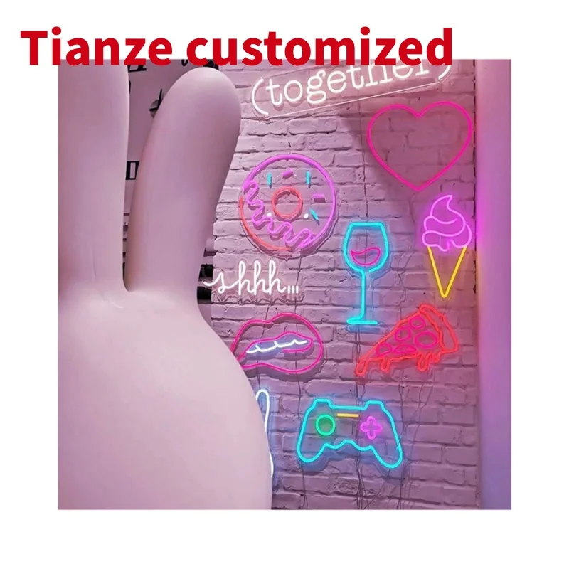 

(Customized) Winbo Drop Doughnut Dessert Shop Decoration Light Custom Advertising Board led Neon Sign Restaurant