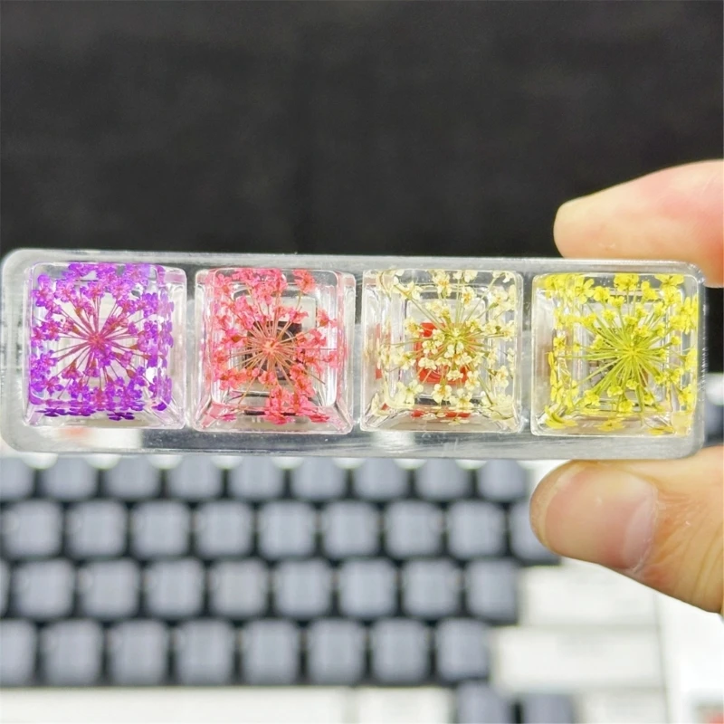 Resin Keycap OEM for Mechanical Keyboards Backlights Keycap Flower Keycap For Game Computer Keypad 1PC