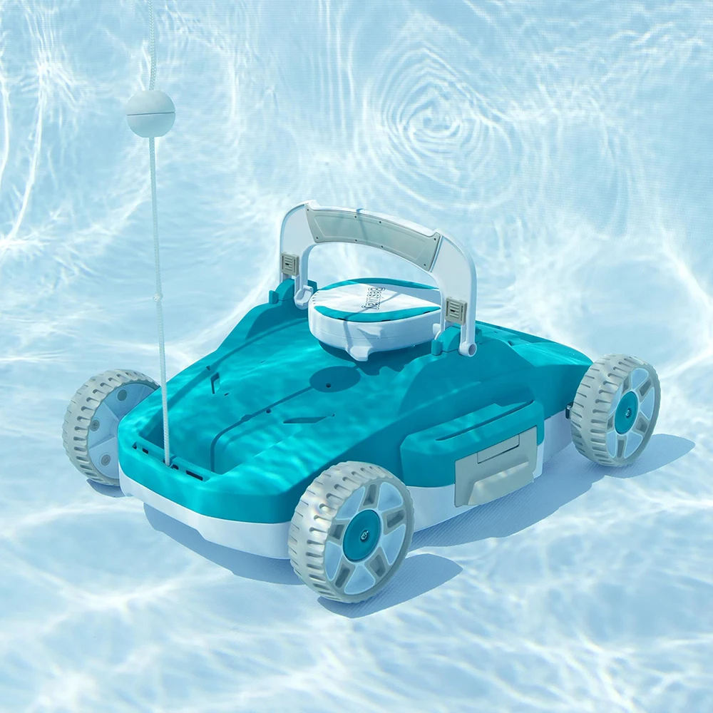Automatic Robotic Pool Cleaner 90 Min Run Time Triple Motor Wall Climbing Waterline Vacuum Scrubber Inground Above Pools