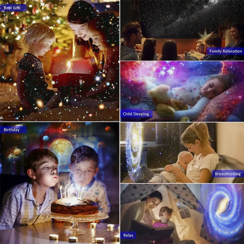 Star Projector,Galaxy Projector,Planetarium Projector Night Light,4K Replaceable 13 HD Galaxy Discs,360 Rotation,Timing Lamp