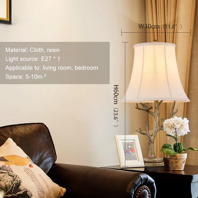 APRIL Nordic ModernTable Lamp American Retro LED Bedroom Bedside Lamp Personalized And Creative  Decorative Homestay Desk Light